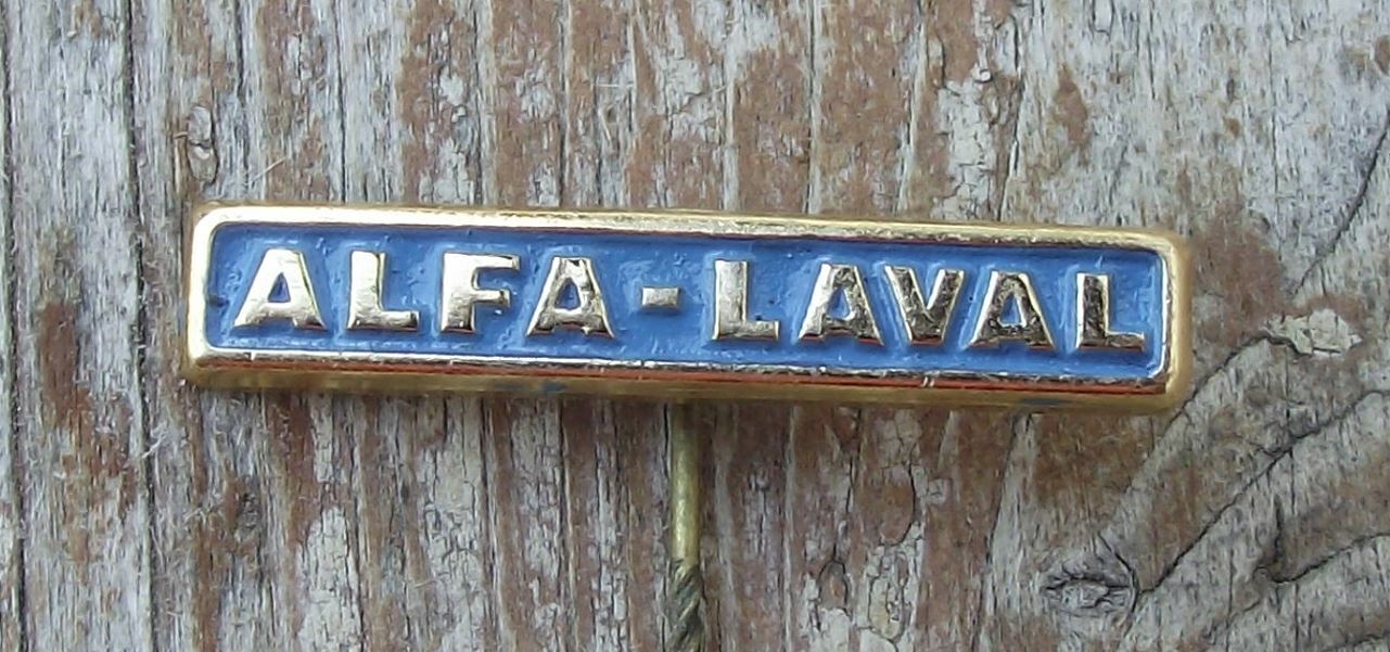 Vintage Alfa Laval Sweden Heavy Equipment Pump Valves Engineering Pin Badge - Badgecrazy