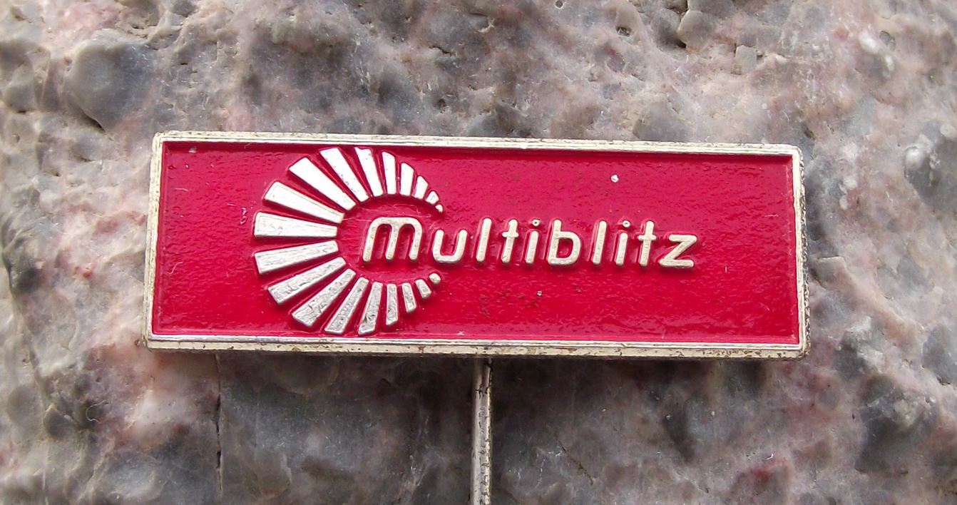 Vintage Multiblitz East Germany Camera Flash Photography Advertising Pin Badge - Badgecrazy