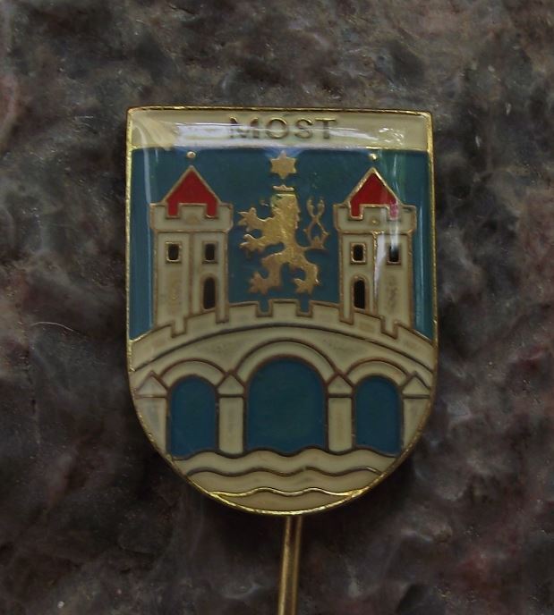 Most Ancient Czechoslovak Bridge Heraldic Crest Coat of Arms Shield Pin Badge - Badgecrazy