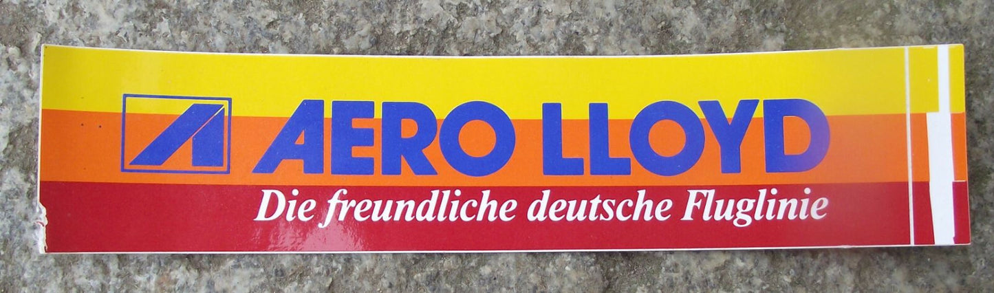 Vintage Aero Lloyd German Airlines Holidays Passenger Baggage Sticker Decal - Badgecrazy