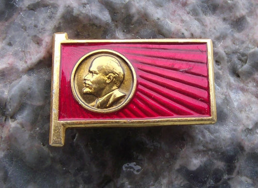 Vladimir Lenin Russian Marxist Revolutionary Communist Politician Flag Pin Badge