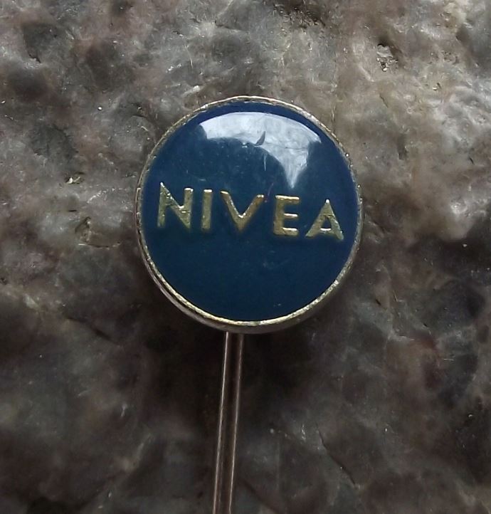 Antique Nivea Womens Personal Care Beauty Cosmetics Creams Company Pin Badge - Badgecrazy