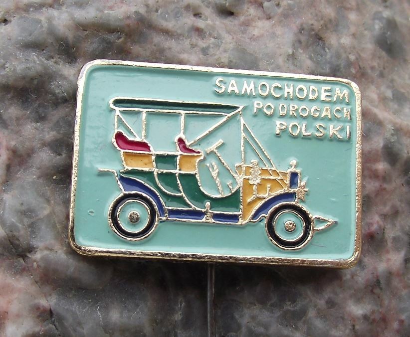Antique Poland Veteran Vintage Cars Polish Road Driving Series Pin Badge - Badgecrazy