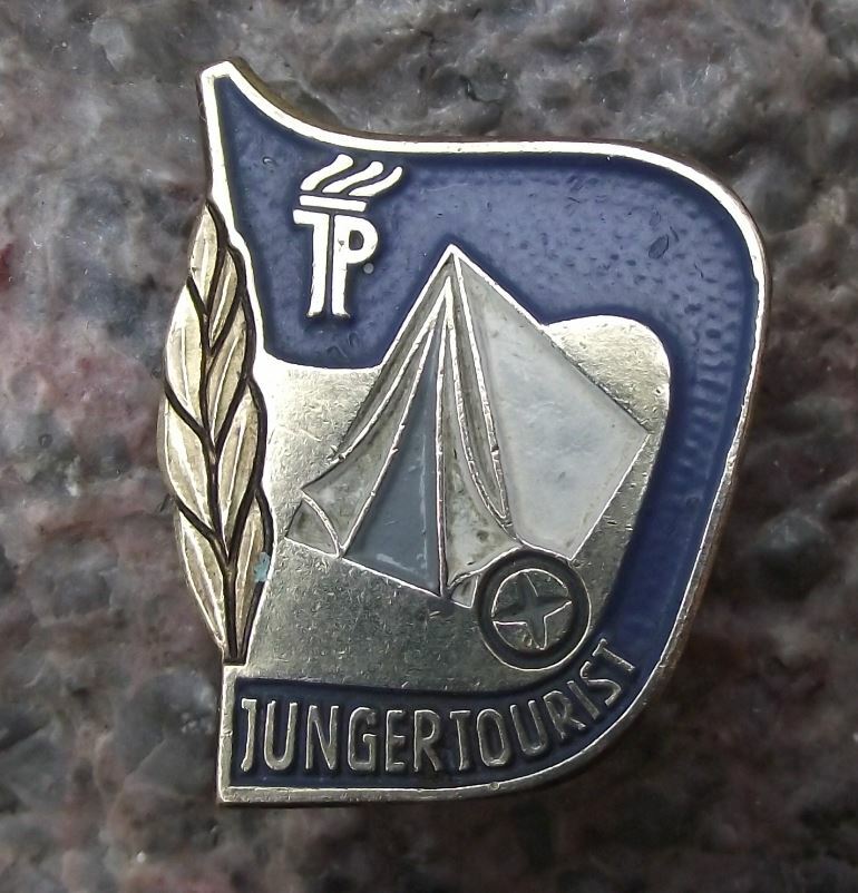 Vintage Thalmann Pioneer Movement Young Tourist Camping Tent DDR Pin Badge - Badgecrazy