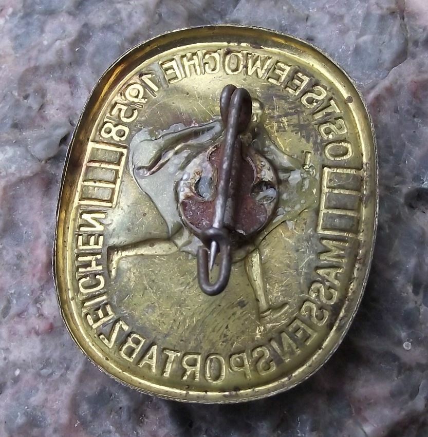 1958 Ostseewoche Baltic Week DDR East Germany Sports Festival Pin Badge - Badgecrazy