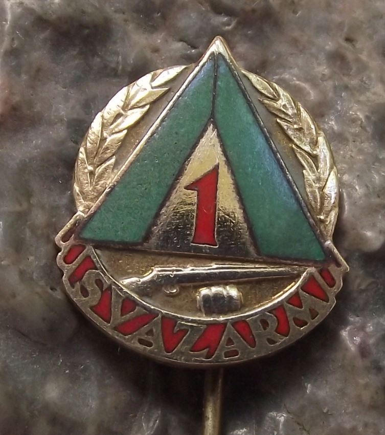 Vintage Svazarm Czech Army Military Reserves Camping Exercise Tent Gun Pin Badge - Badgecrazy