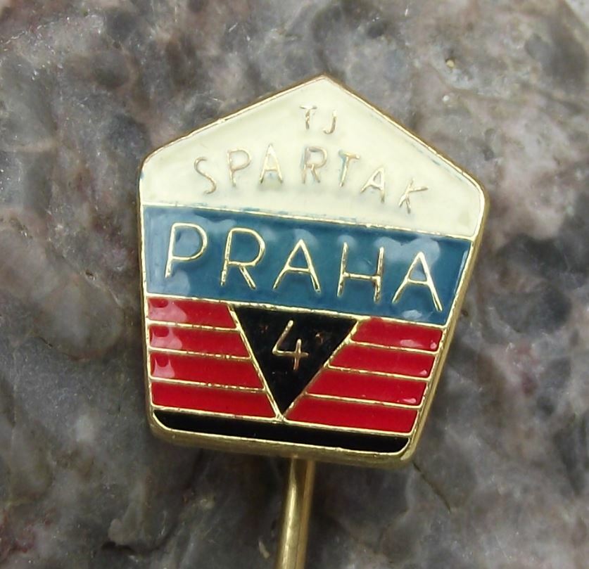 Antique TJ Spartak Praha 4 Czechoslovakia Running Athletics Club Pin Badge - Badgecrazy