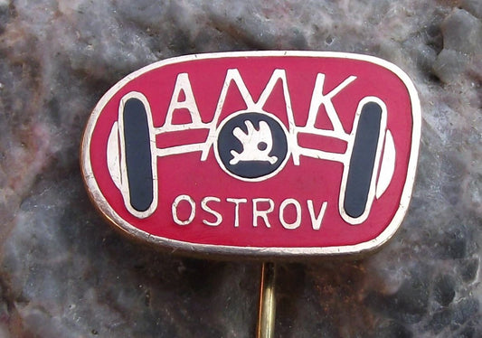Czechoslovakia Automotoklub AAA Association Car Club AMK Ostrov Axle Pin Badge - Badgecrazy