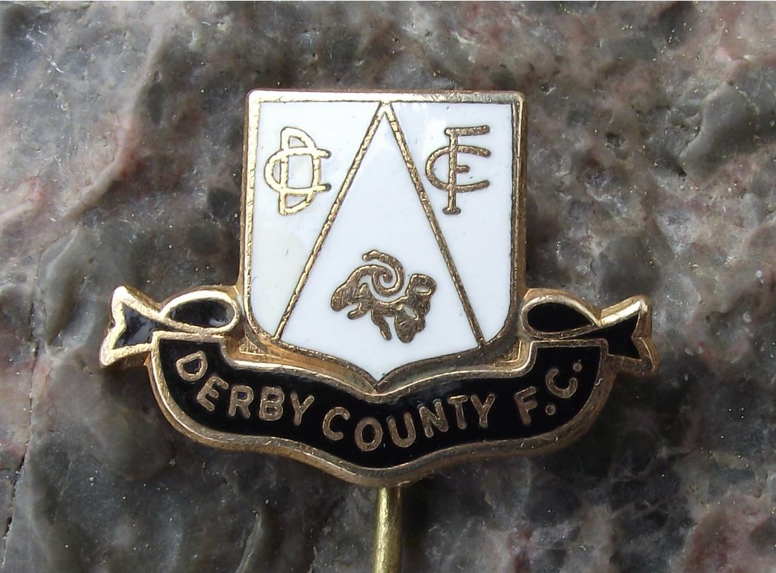 Vintage Derby County DCFC Ram Mascot English Football Club Soccer Pin Badge - Badgecrazy