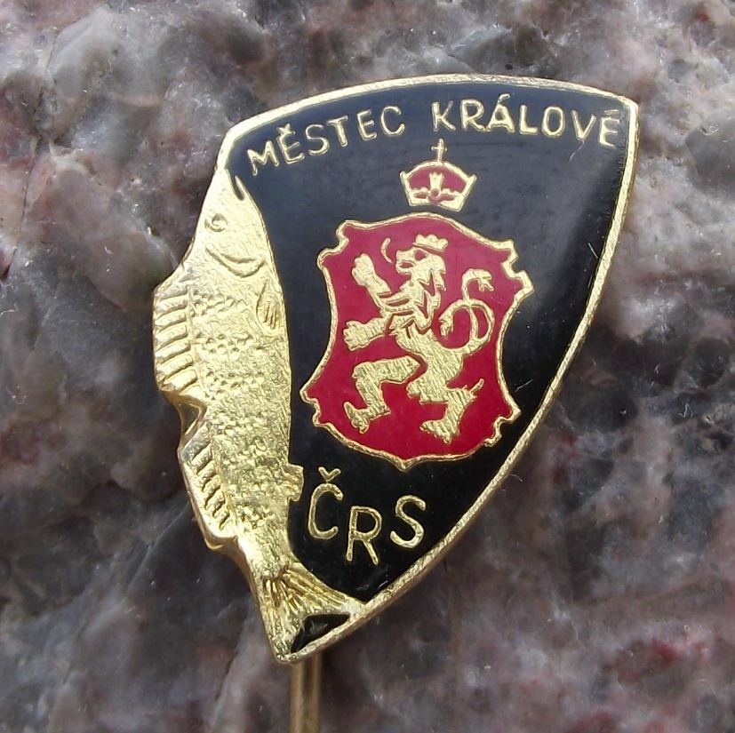 Hradec Kralove Bohemia Czech Fishing Association CRS Members Fish Pin Badge - Badgecrazy