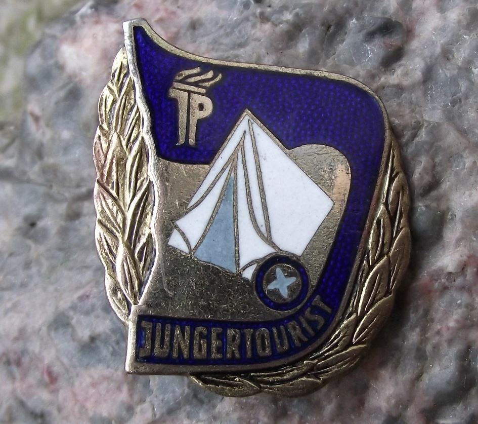Vintage Thalmann Pioneer Youth Movement Young Tourist Camping Tent DDR Pin Badge - Badgecrazy