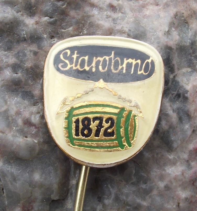 Starobrno 1872 Old Brno Beer Keg Barrel Czechoslovakia Brewery Lager Pin Badge - Badgecrazy