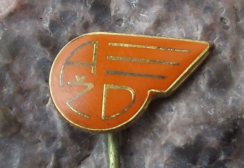Vintage Czech Railways AZD Train Locomotive Signals and Safety Company Pin Badge - Badgecrazy