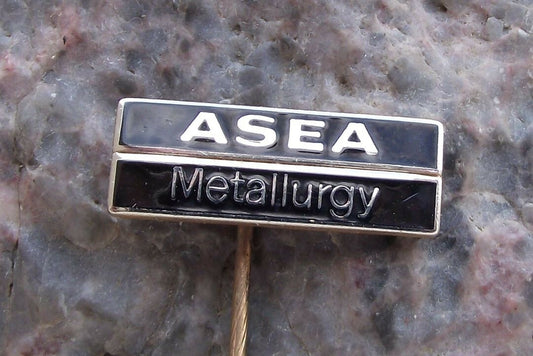 Vintage ASEA Metallurgy Swedish Electrical Industrial Company Sweden Pin Badge - Badgecrazy