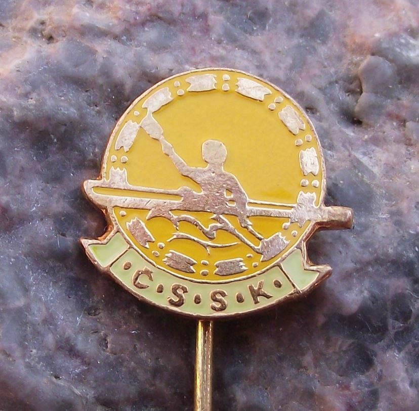 Antique Czechoslovakia Sports Canoe Kayak CSSK Association Club Pin Badge - Badgecrazy