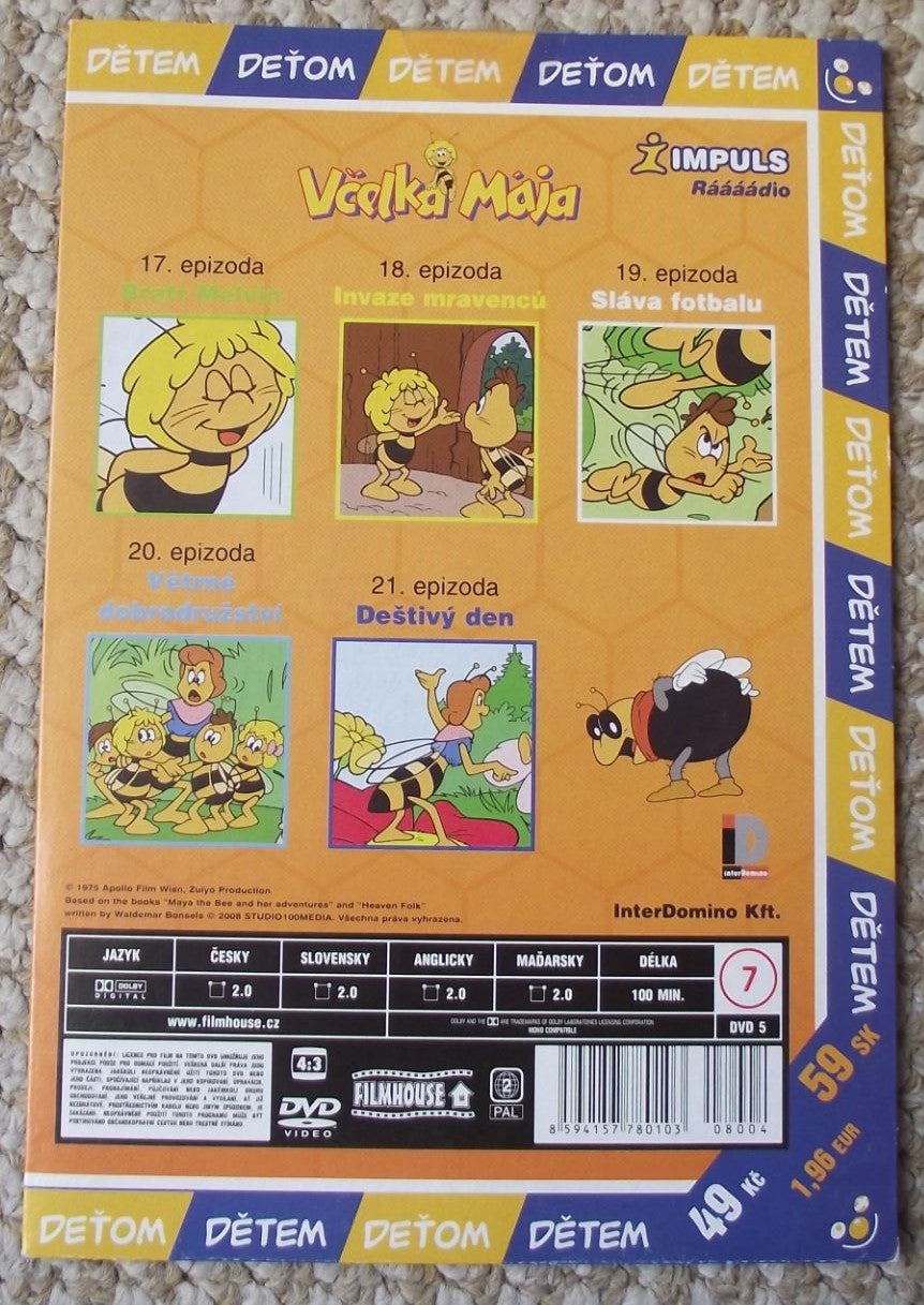 1975 Original & Best Animated Cartoon Vcelka Beine Maja Maya the Bee Episode 5 - Badgecrazy