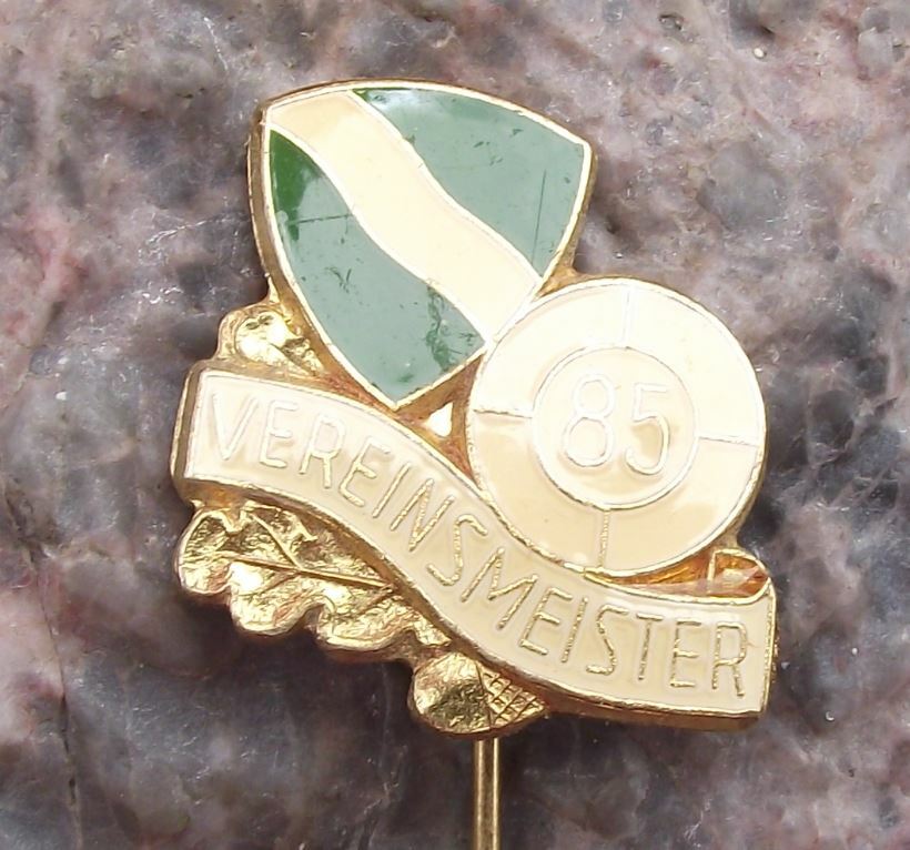 1985 Rheinland Shooting German Defence Association Club Champion Pin Badge - Badgecrazy