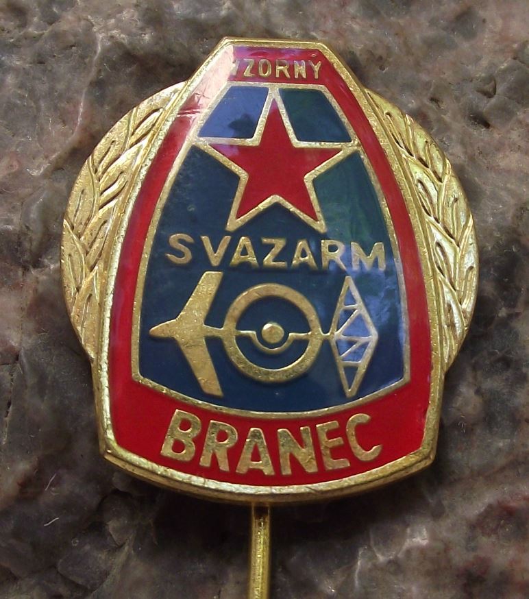 Svazarm Czech Army War Reserves Excellent Recruit Military Award Pin Badge - Badgecrazy