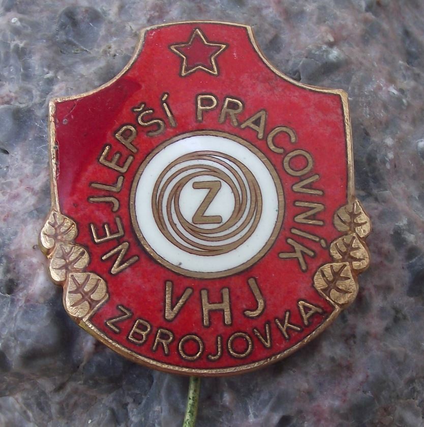 Vintage Ceska Zbrojovka Czech Guns CZ Weapons Best Worker Award Pin Badge - Badgecrazy