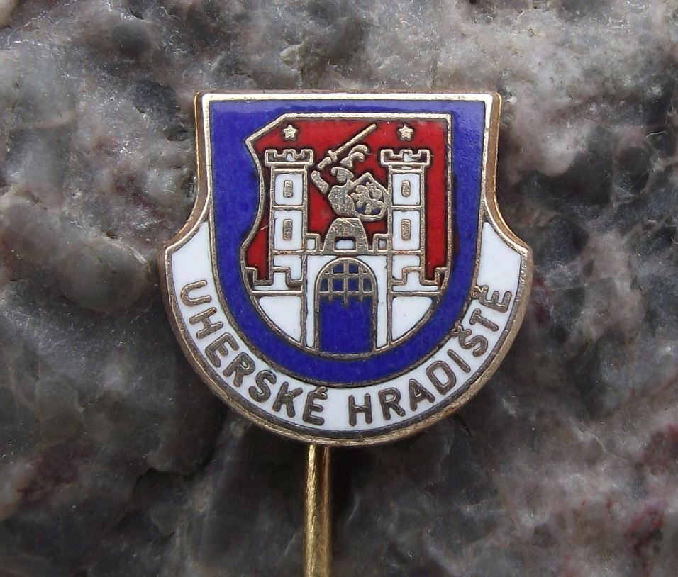 Uherske Hradiste Heraldic Crest Czech Republiic Coat of Arms Shield Pin Badge - Badgecrazy