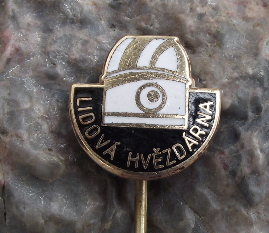 Antique Czechoslovakia Peoples Planetarium Science Education Astronomy Pin Badge - Badgecrazy
