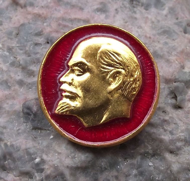 Antique Lenin Russian Revolution Communist Politician Face Button Pin Badge - Badgecrazy