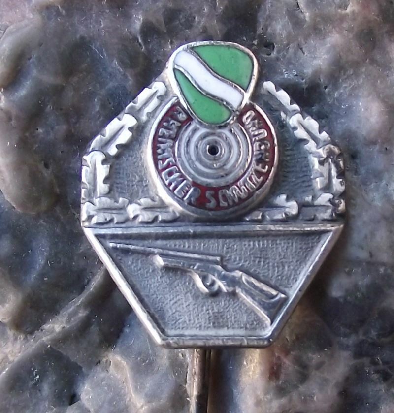 Rheinland Shooting German Defence Association Silver Gun Rifle Award Pin Badge - Badgecrazy