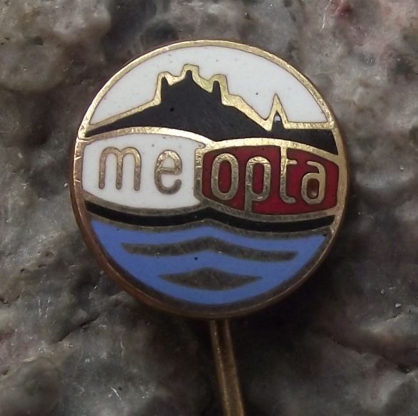 Vintage Meopta Czech Camera Optics Firm Bratislava Castle Skyline Pin Badge - Badgecrazy