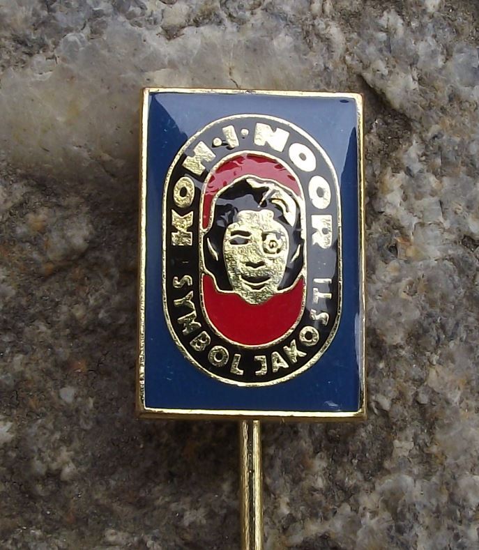 Vintage Koh-i-noor Koh I Nor Button Fasteners Czechoslovakia Company Pin Badge - Badgecrazy