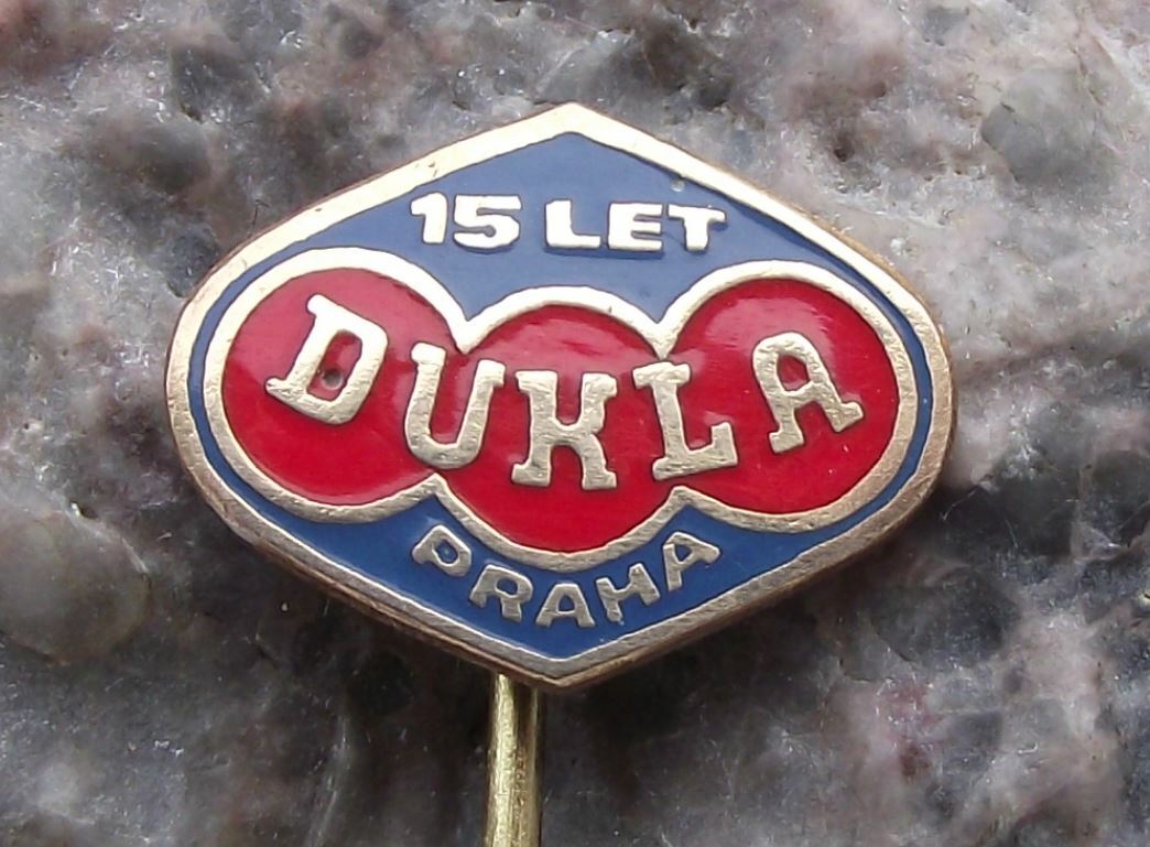 1963 Dukla Prague Praha FC Army Football Soccer Club 15th Anniversary Pin Badge - Badgecrazy