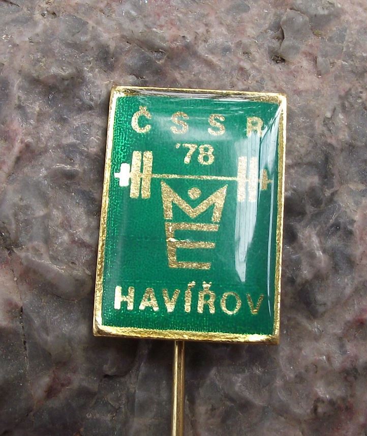 1978 European Weight Lifting Weightlifting Championship Czechoslovakia Pin Badge - Badgecrazy