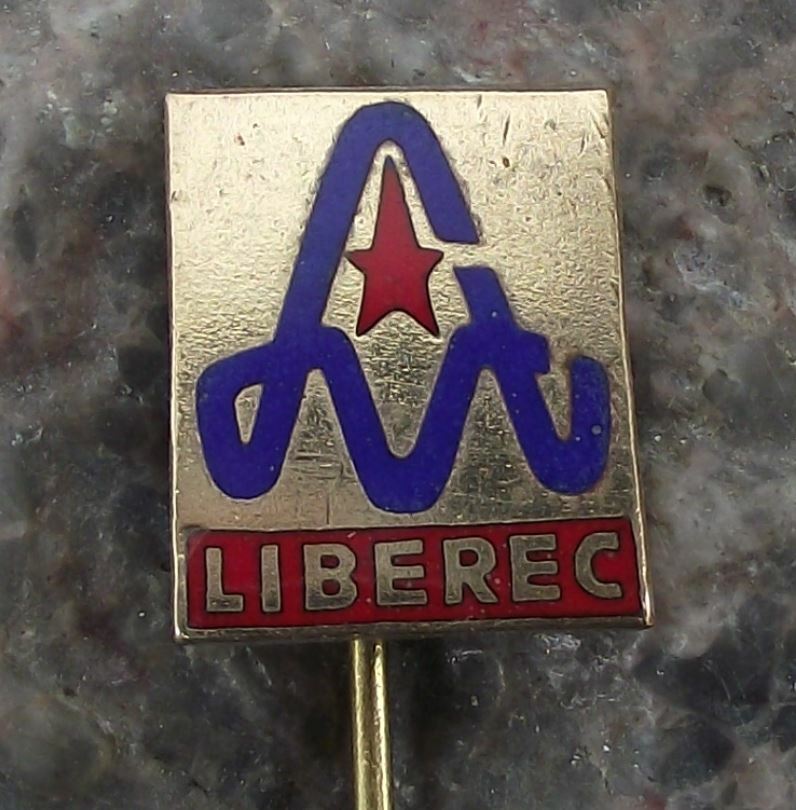 Antique Liberec City Czechoslovakia Mountains Star Logo Souvenier Pin Badge - Badgecrazy