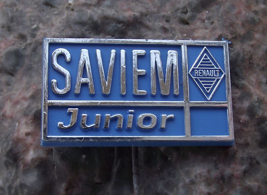 Antique 1960s Renault Saviem Junior French Truck Car Diamond Logo Pin Badge - Badgecrazy