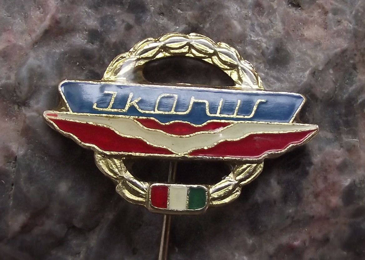 Antique Ikarus Bus & Coach Automobile Car Company Hungary Winged Logo Pin Badge - Badgecrazy