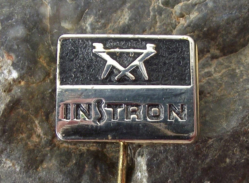 Vintage Instron Company Composite Material Testing Facilities Pin Badge - Badgecrazy