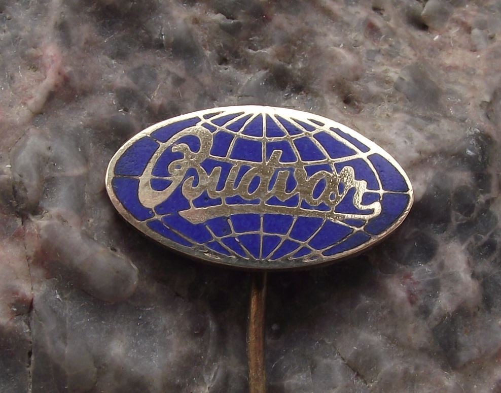Antique Budvar Original Czech Budweiser Brewery Lager Beer Pin Badge Blue - Badgecrazy