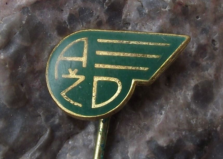 Vintage Czech Railways AZD Train Locomotive Signals and Safety Company Pin Badge - Badgecrazy