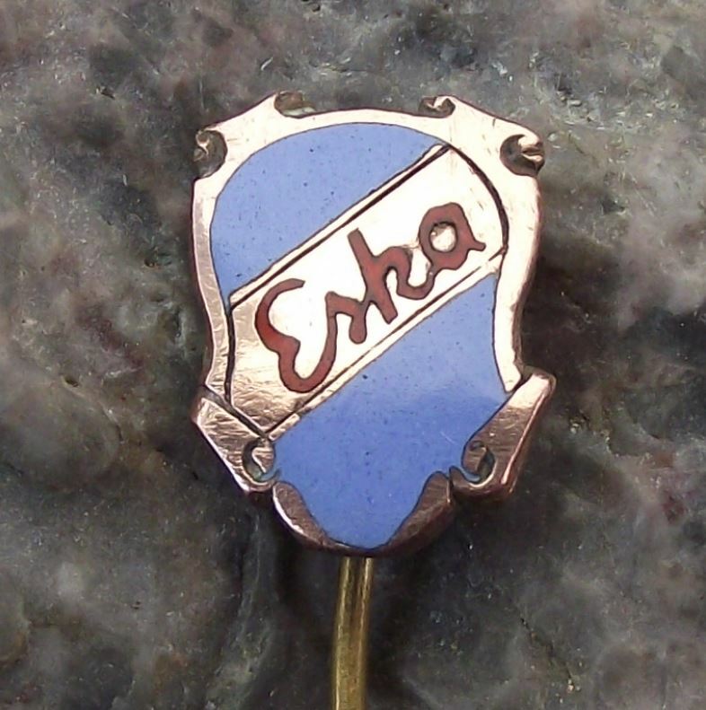 Antique ESKA Bicycle and Motorbike Works Shield Logo Crest Advertising Pin Badge - Badgecrazy