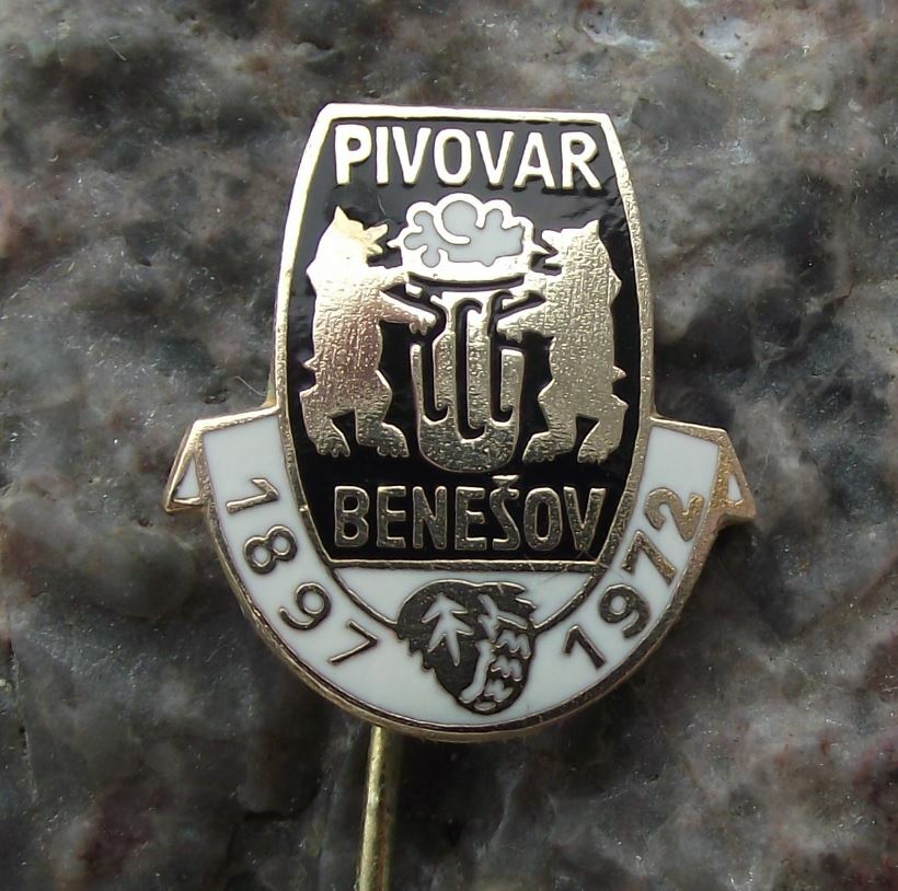 1972 Pivovar Benesov Ferdinand 75th Anniversary Brewery Beer Lager Pin Badge - Badgecrazy