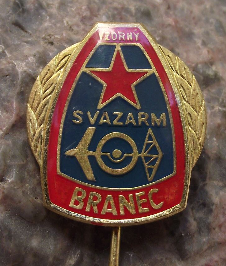 Svazarm Czech Army War Reserves Excellent Recruit Military Award Pin Badge - Badgecrazy