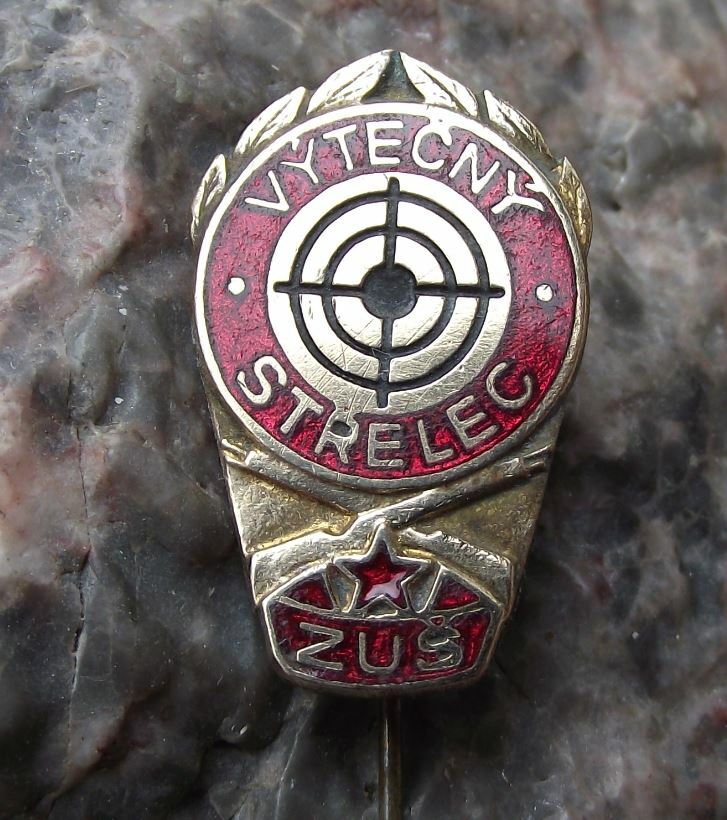 Vintage Excellent Sniper Award Military Reservist Gun Shooting ZUS Pin Badge - Badgecrazy