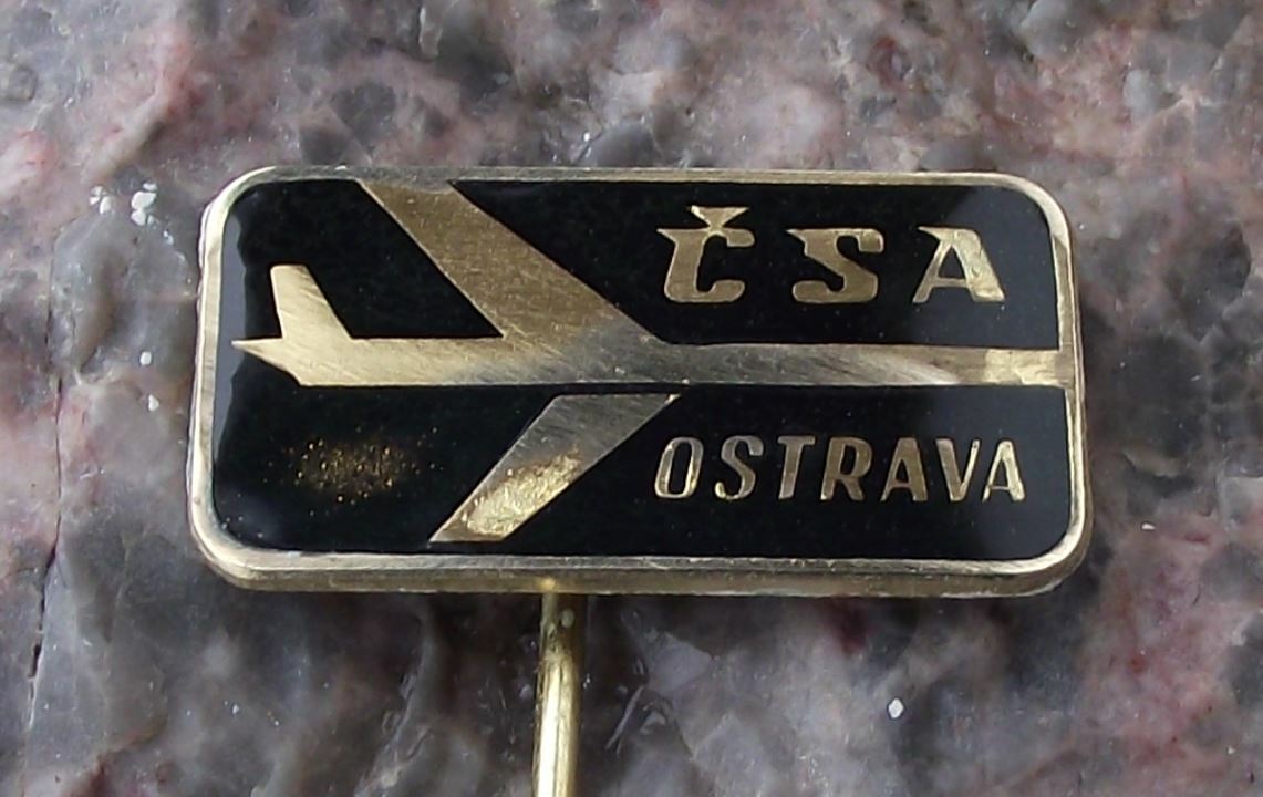 1970s CSA Czech Airlines Ostrava Aircraft Logo Airliner Plane Aviation Pin Badge - Badgecrazy