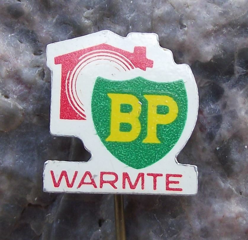Vintage BP British Petrol Oil Energy Company Warmte Shield Logo Pin Badge - Badgecrazy
