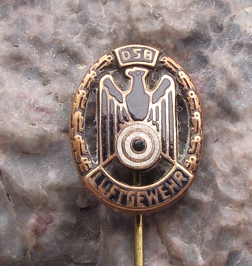 Vintage DSB Germany Gun Shooting Club Association Bronze Award Pin Badge - Badgecrazy