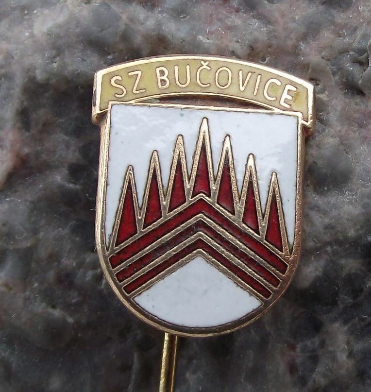 Antique SZ Buchovice Palace Czechoslovakia Coat of Arms Heraldic Crest Pin Badge - Badgecrazy