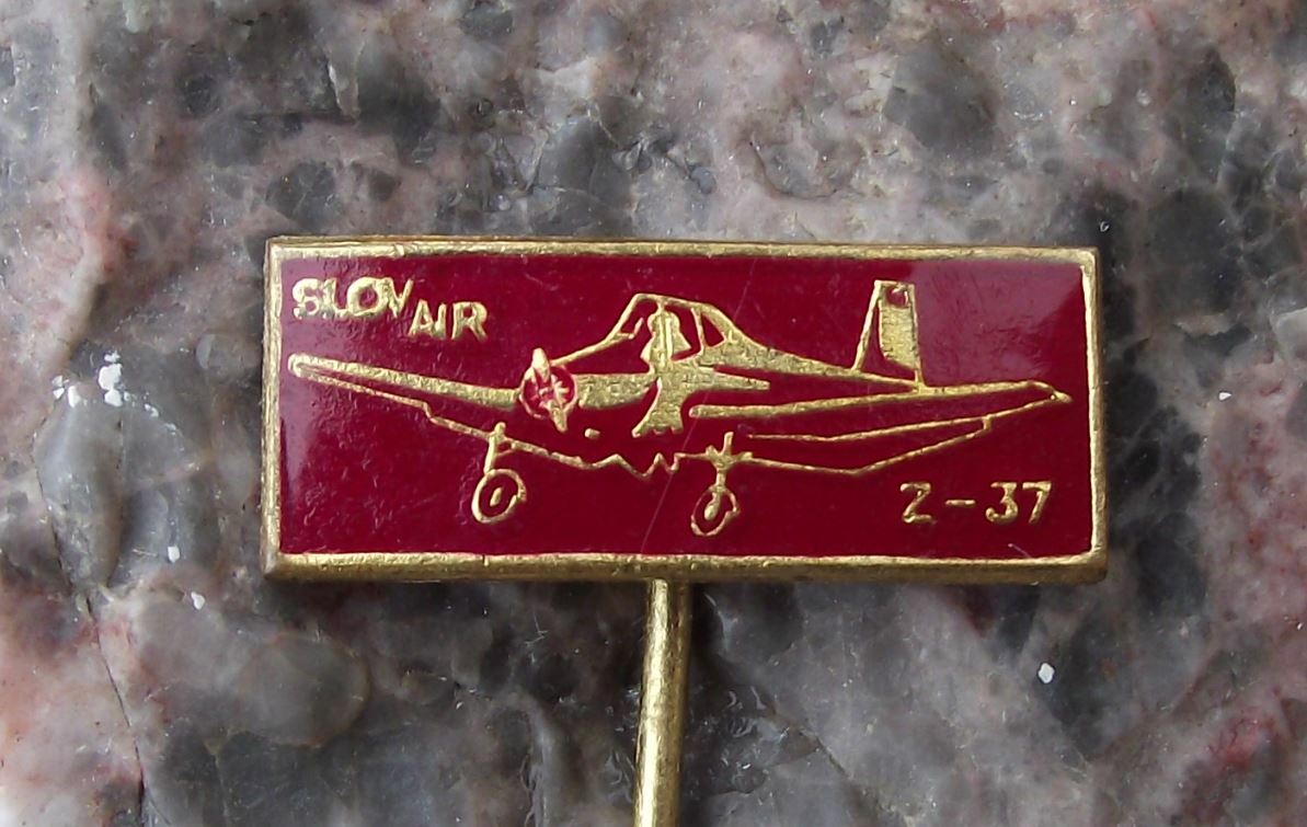 Vintage Slov Air Moravan Z-37 Crop Sprayer Aircraft Plane Slovair Pin Badge - Badgecrazy