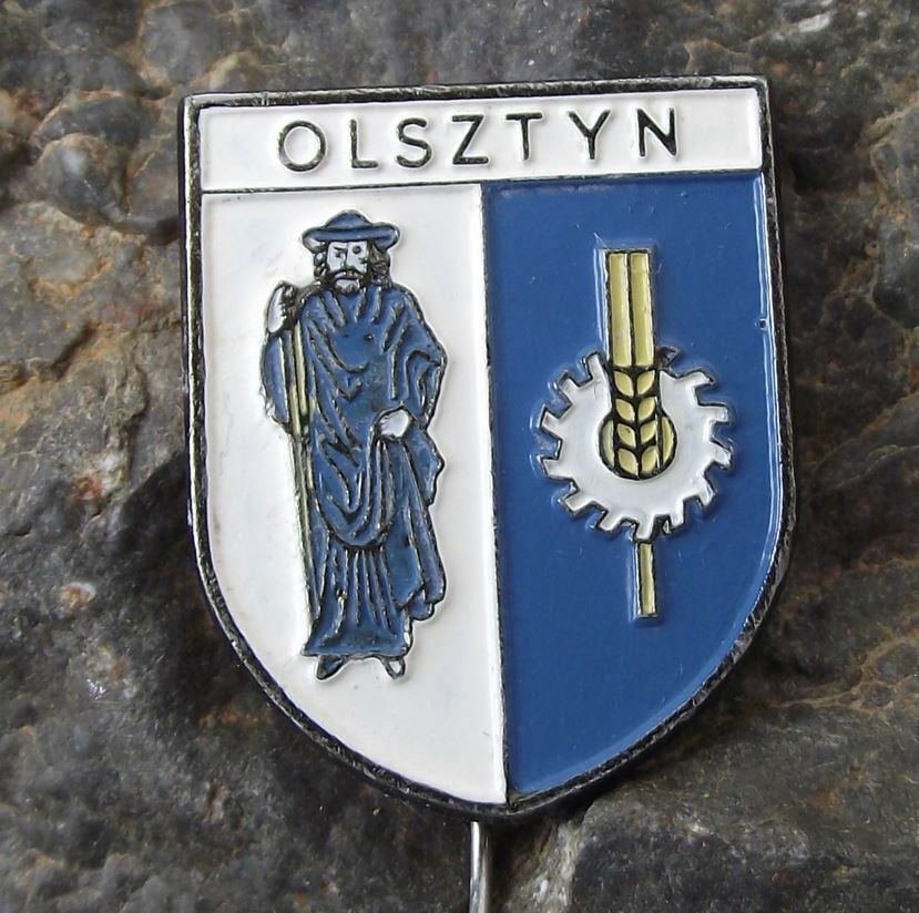 Vintage Olsztyn Polish City Poland Heraldic Crest Coat of Arms Pin Badge - Badgecrazy