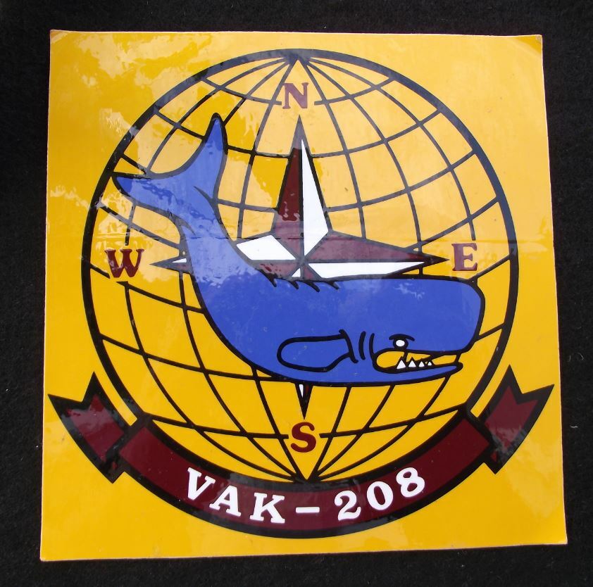 Big VAK-208 U.S. Navy Tactical Aerial Refueling Squadron Aircraft Sticker Decal - Badgecrazy