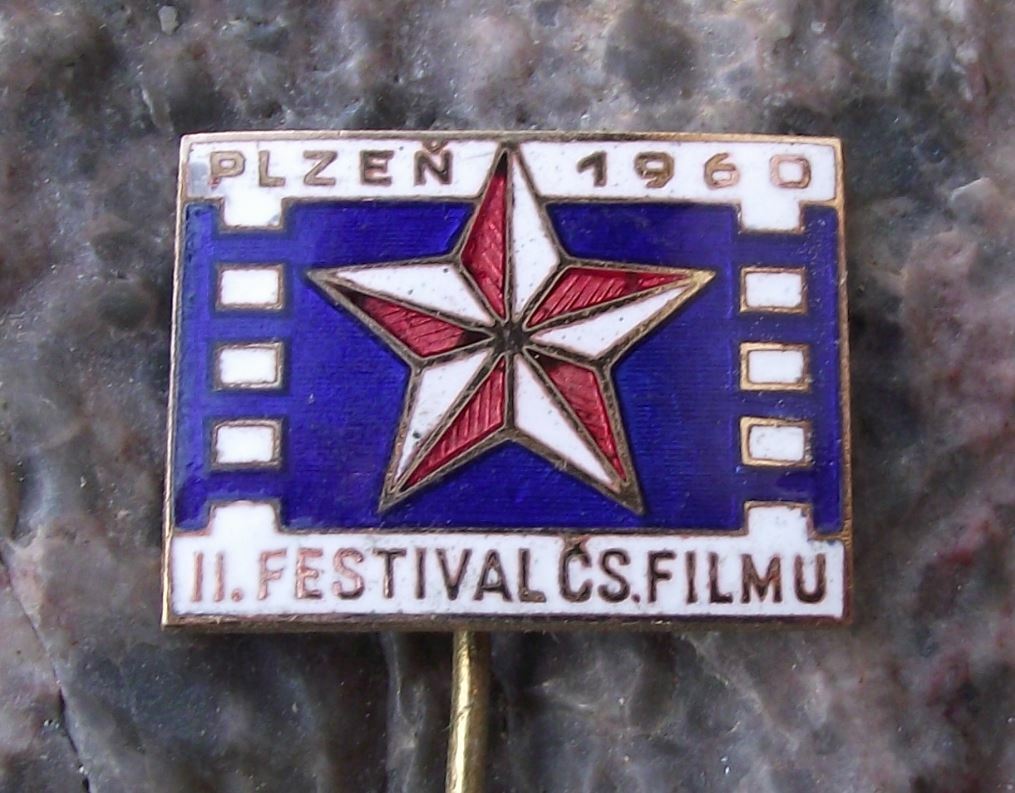 1960 Plzen Pilsen 2nd Czechoslovakia Czech Film Festival Red Star Pin Badge - Badgecrazy