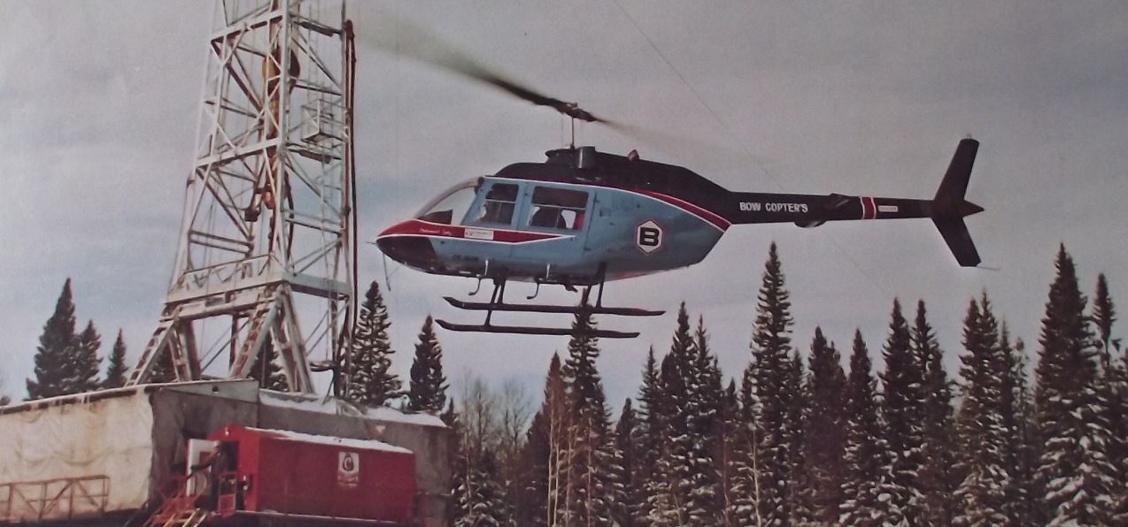 1973 Bell Helicopters Jet Ranger II Texas Oil Well A4 Colour Advertising Plate - Badgecrazy
